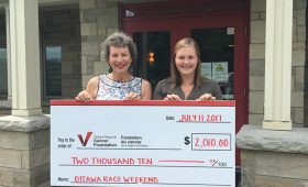 Susan raised over $2,000 for the Ottawa Regional Cancer Foundation