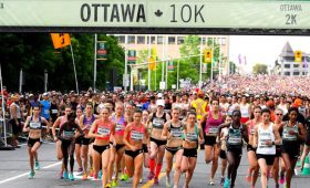 Women marathoners at the 2016 Ottawa 10K