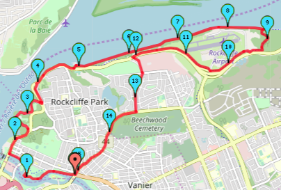 Rockliffe Ottawa Running Route